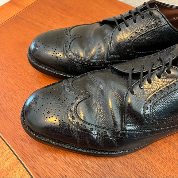 Allen Edmonds Baltic Vintage Short Wing Black V-Cleat Derby Size 11 - Picture 14 of 15